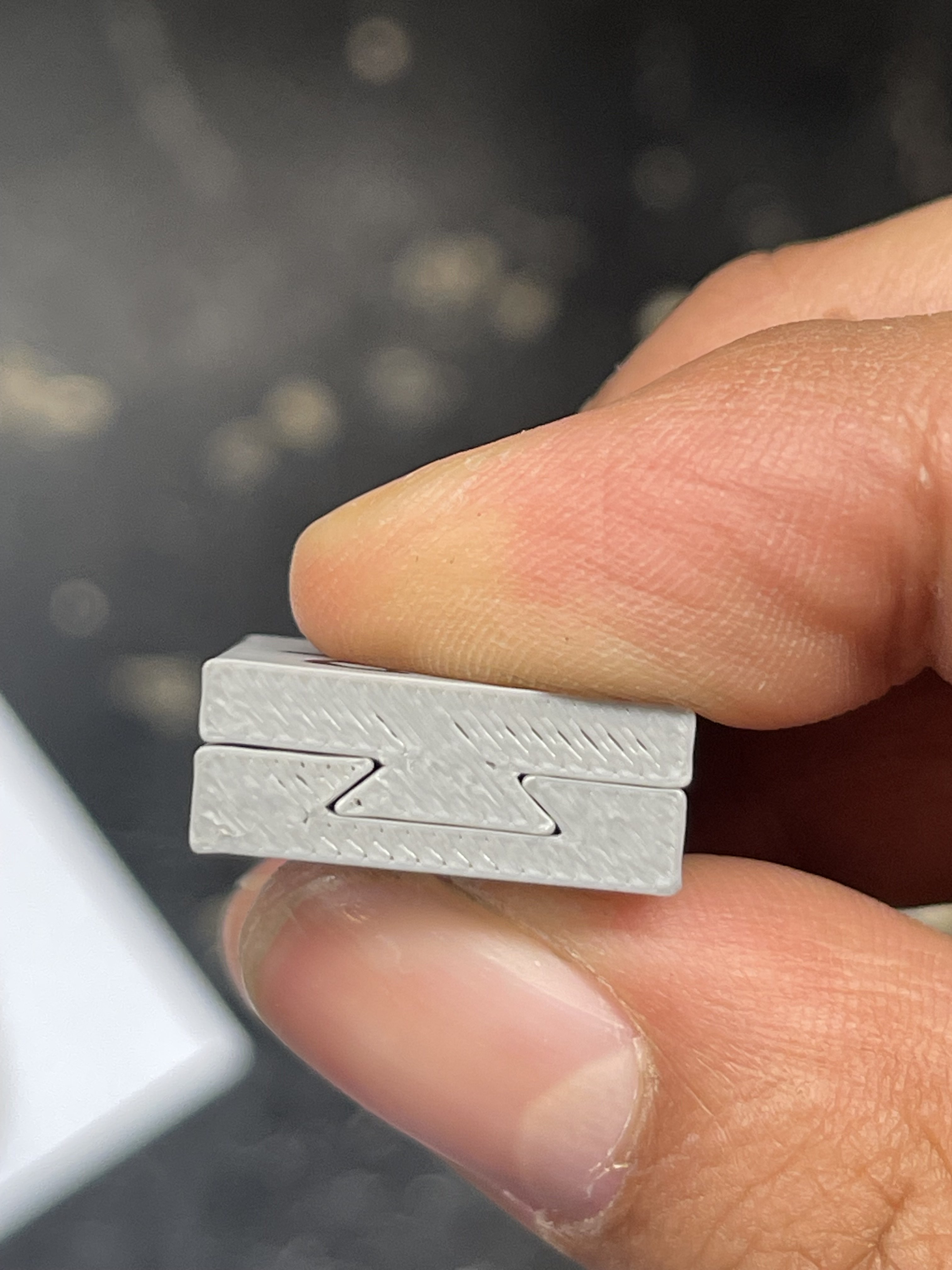 Printed dovetail joint, second view